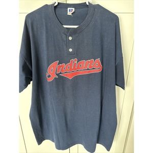 Vintage MLB Russell Athletic Cleveland Indians Shirt Size XL